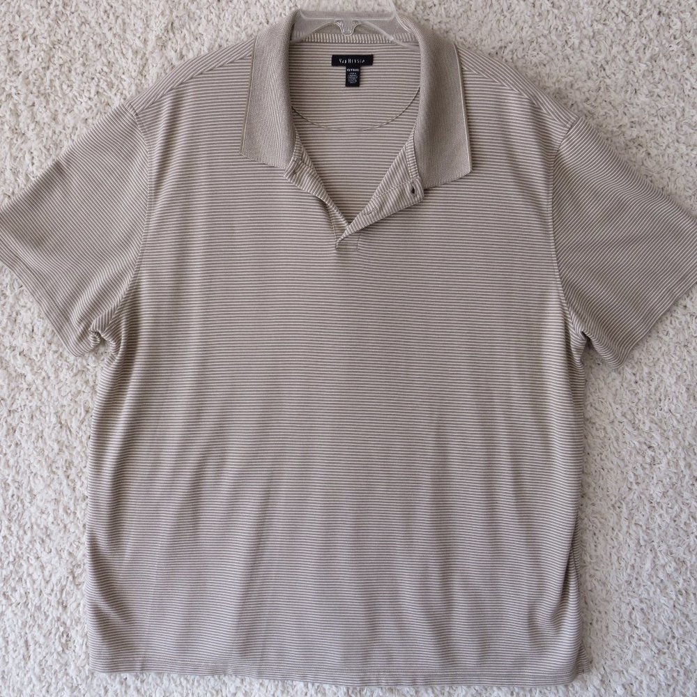 Van‎ Heusen Men's Short Sleeve Polo Shirt XXL, 100% Polyester